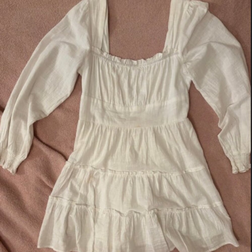 Altar'd State white long sleeved dress